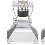 Saturn Pair of 2.75" Handcrafted Crystal Candle Holders-YD377