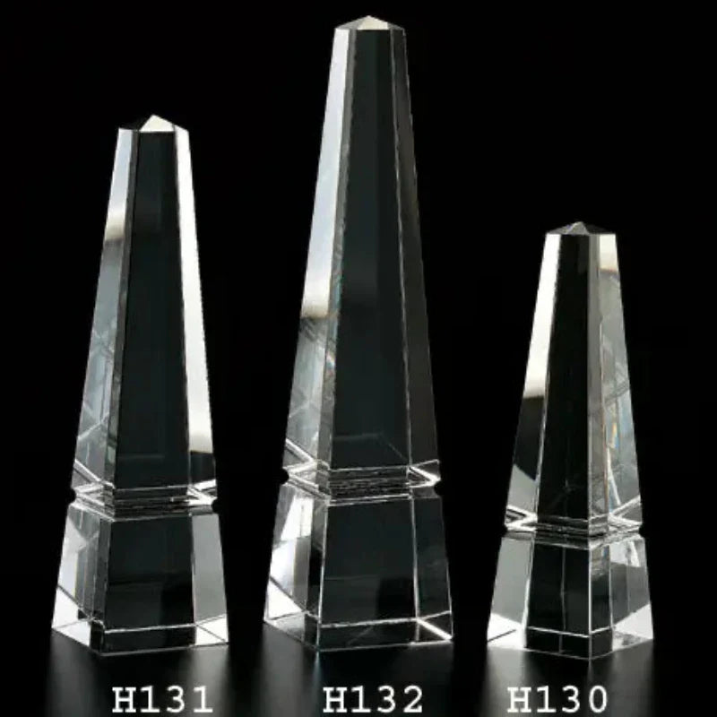 Elegant Hand Crafted Crystal 10" Obelisk-H131