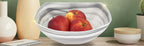 Grey Alabaster Glass 10" Squarish Salad or Serving Bowl-P272