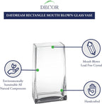 Daydream Rectangle 9" Handmade Glass Vase .- S404