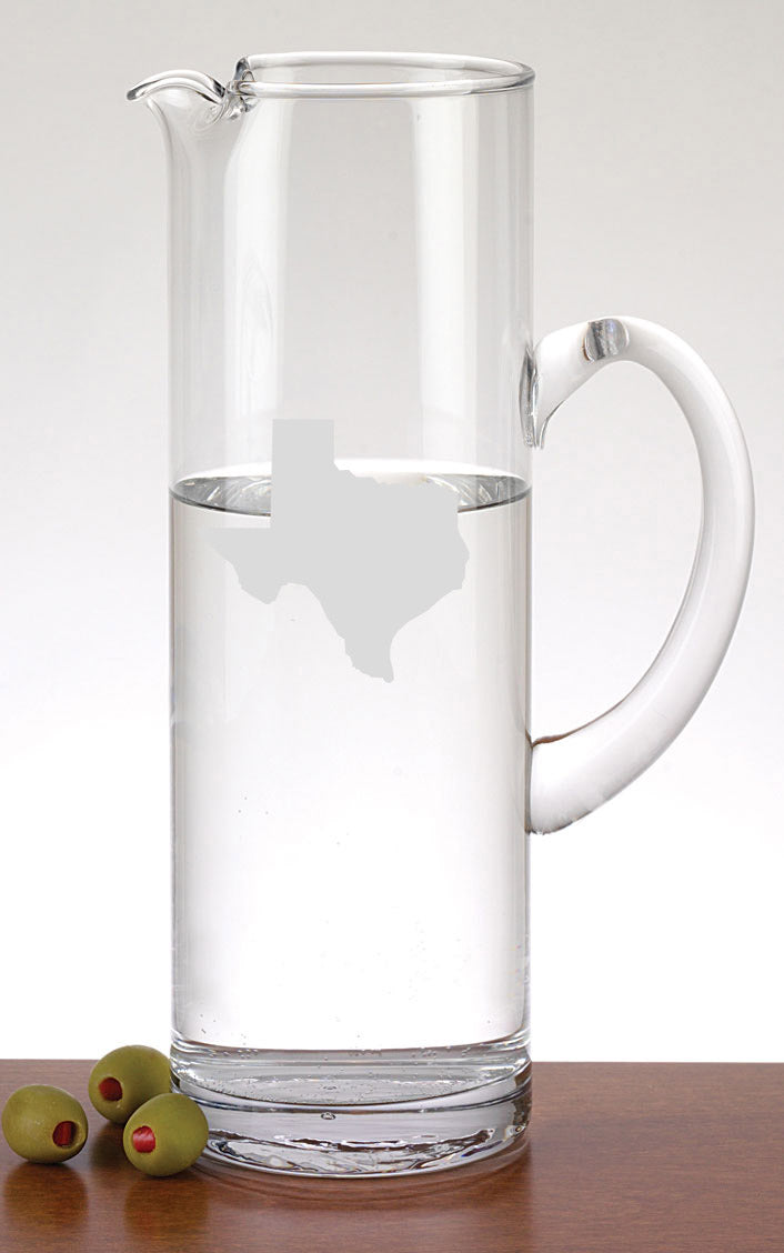 Celebrate Mouth Blown Glass Ice Tea, M artini or Water Pitcher H9.75" - 48 oz.-S431