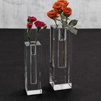 Donovan Handcrafted Square 8.75" Optical Crystal Vase -H199